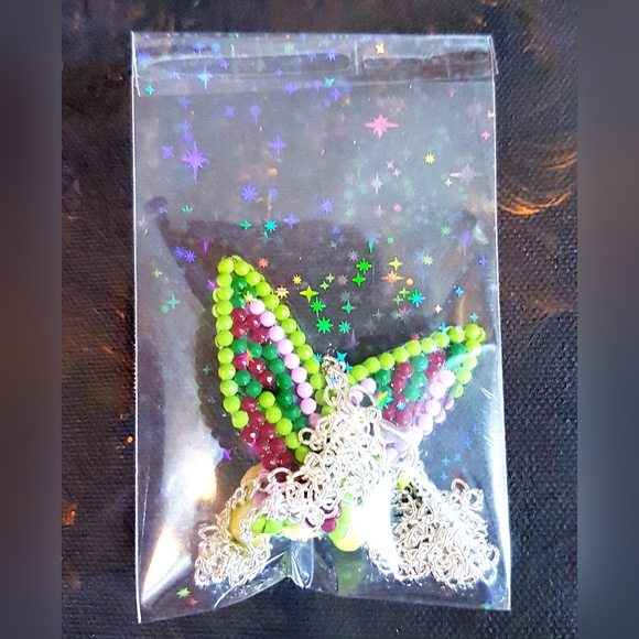 The Lucky Ones Green Bear Necklace Fairy Beary Collection Beaded Handmade (L) - Picture 12 of 15